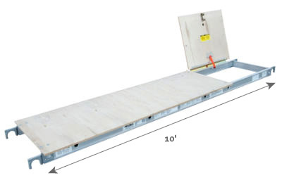 10' Scaffold Board with Access Door